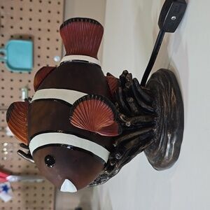 Stained Glass Clown Fish Lamp Light Decor